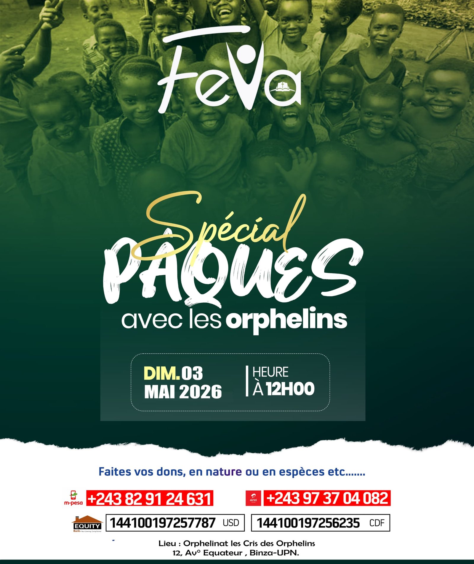 Visite des enfants orphelins